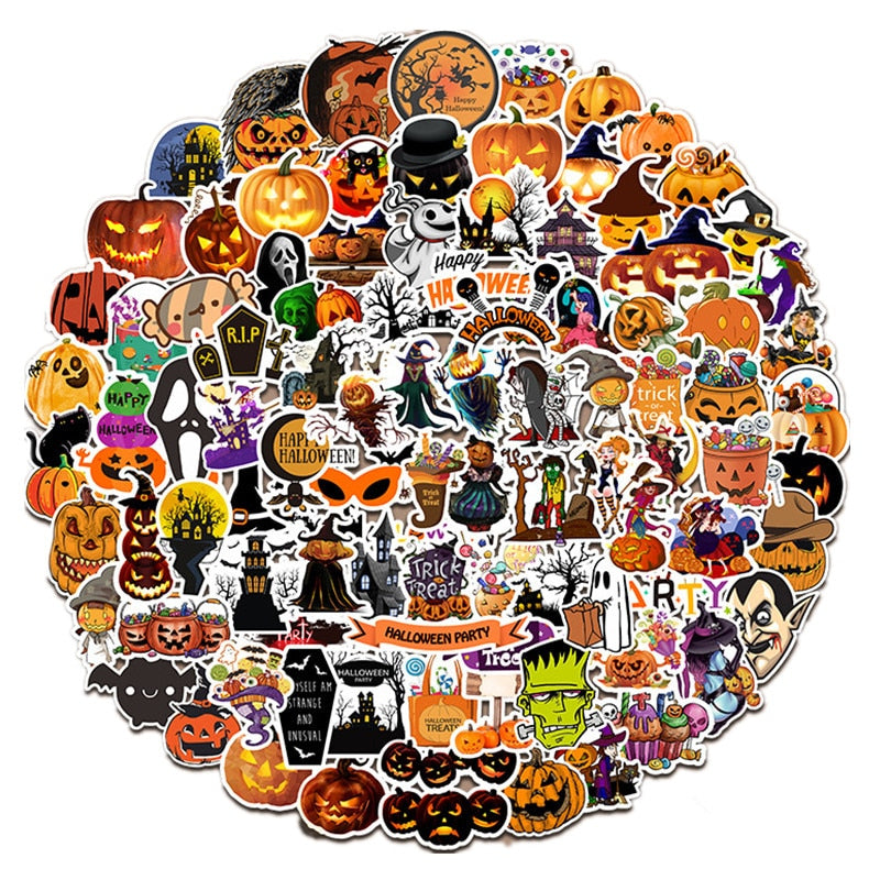 Halloween Themed Pumpkin Stickers