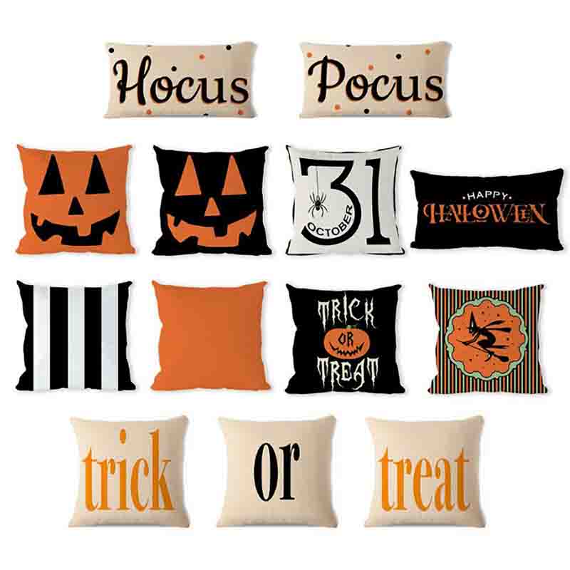 Halloween Soft Linen Pillow Cover