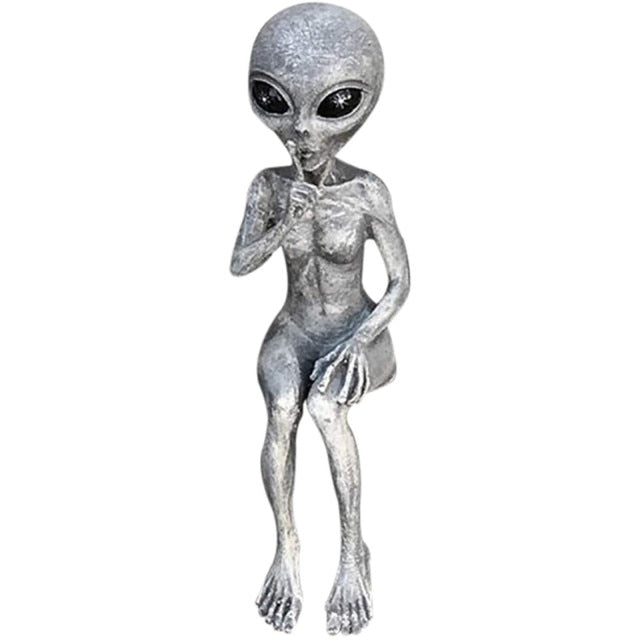 Outer Space Alien Statue Martians Garden Figurine