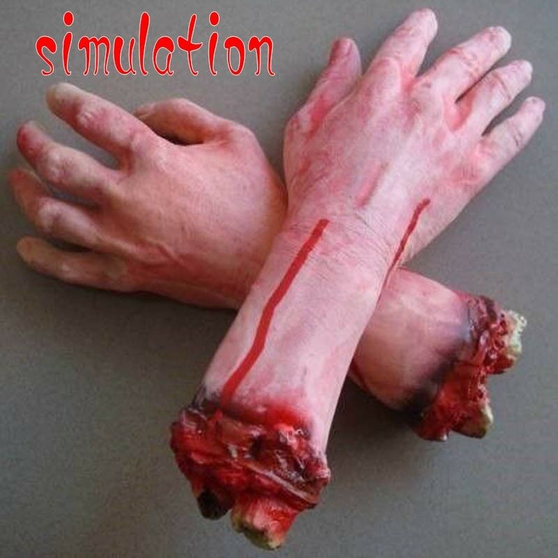 Scary Arm Hand Cut Off Bloody Fake Arm