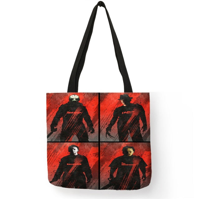 Horror Movie Character Printed Shopping Bag