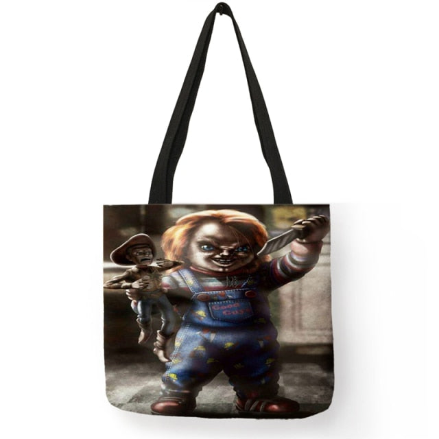 Horror Movie Character Printed Shopping Bag