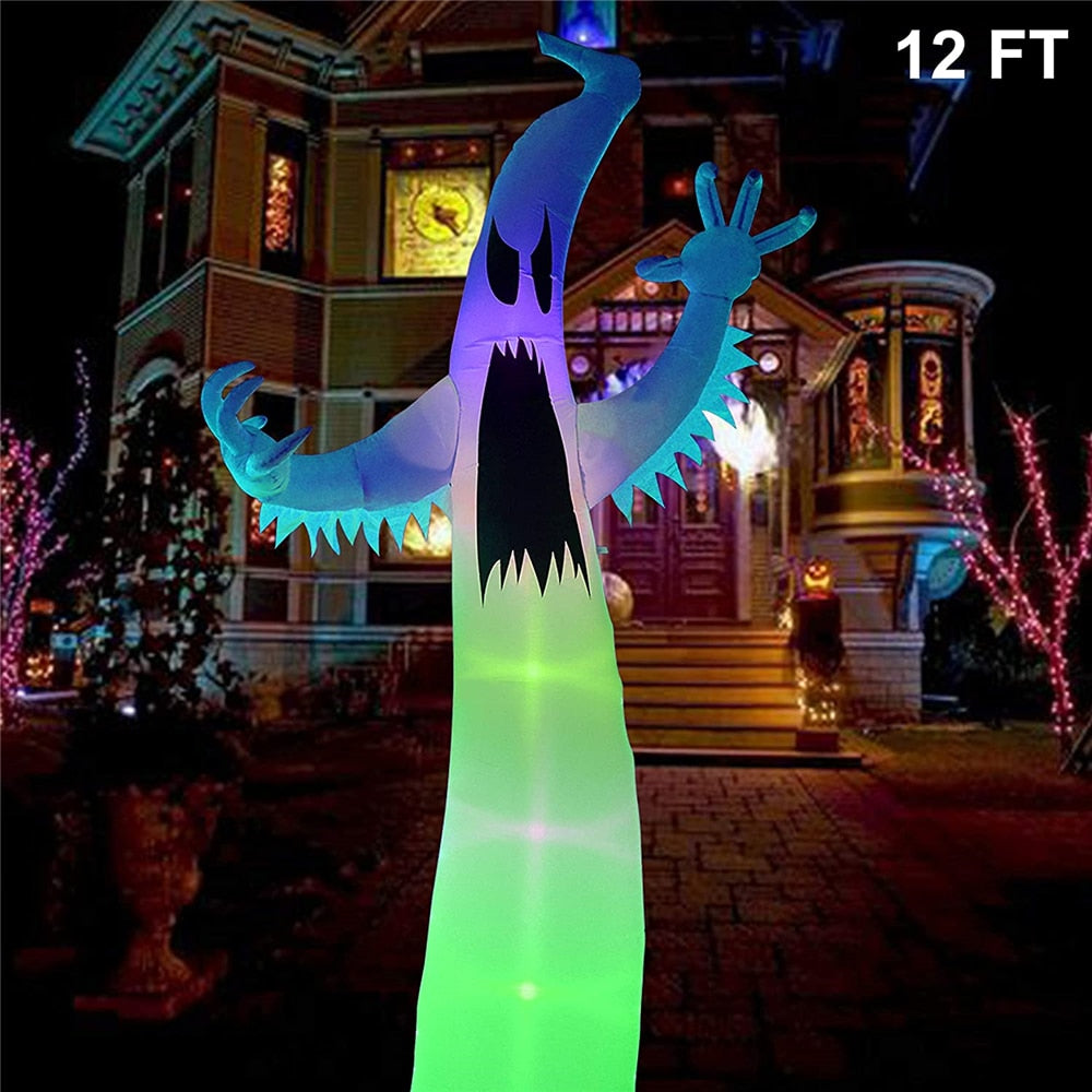 Inflatable Scary Ghost with Color Changing LED