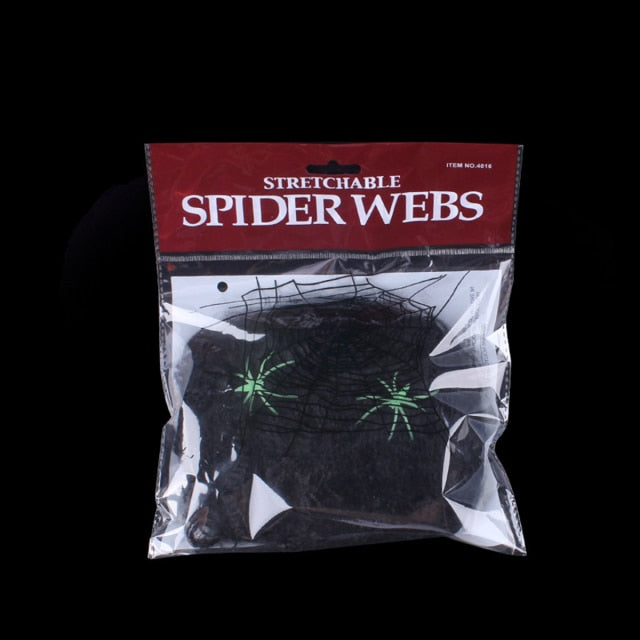 Scary Party Scene Props White Stretchy Cobweb Spider Web