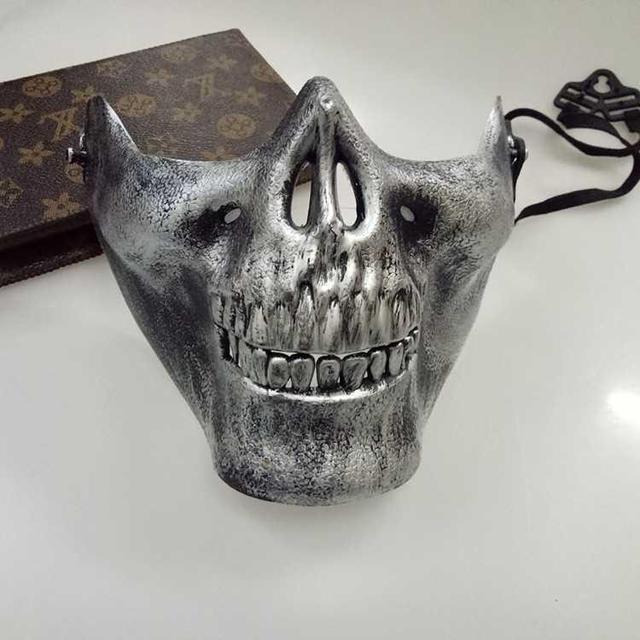 Warrior Skeleton Mask Horror Half Face Skull