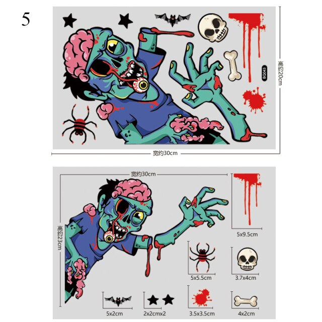 Halloween Bloody Handprint stickers