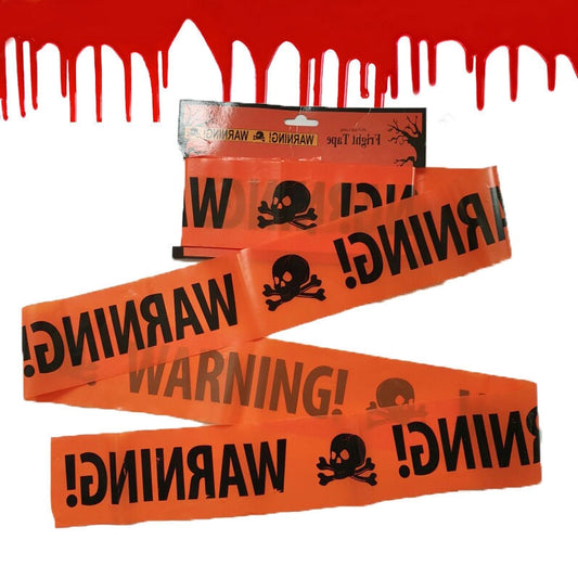 Warning Tape Sign Halloween Props Window Props