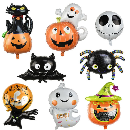 Halloween pumpkin and ghost balloon decoration set
