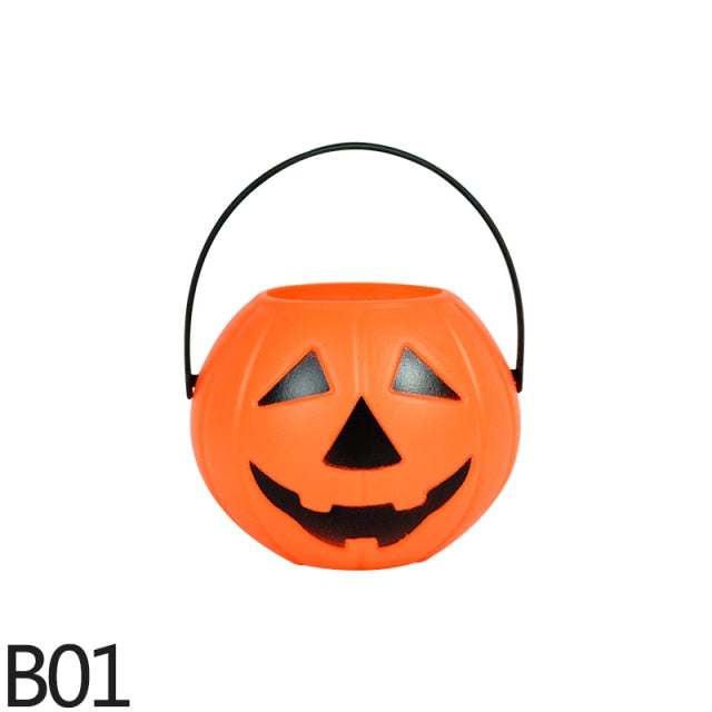 Portable Candy Bucket Pumpkin For Halloween
