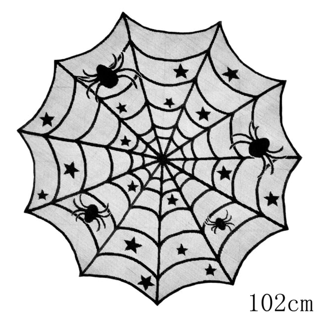 Halloween Decorative Lace Spider Web Skeleton