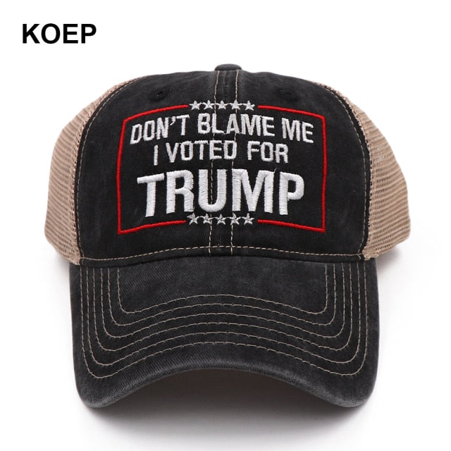 New Donald Trump 2024 Cap Washed Mesh