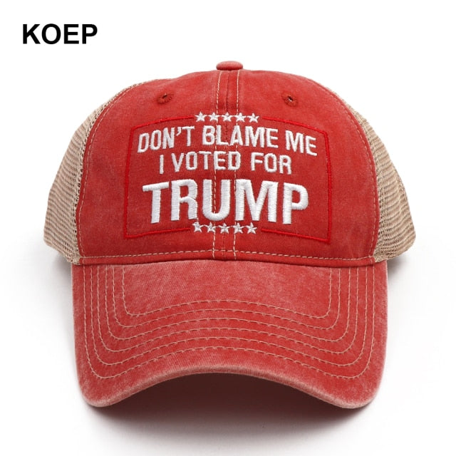 New Donald Trump 2024 Cap Washed Mesh