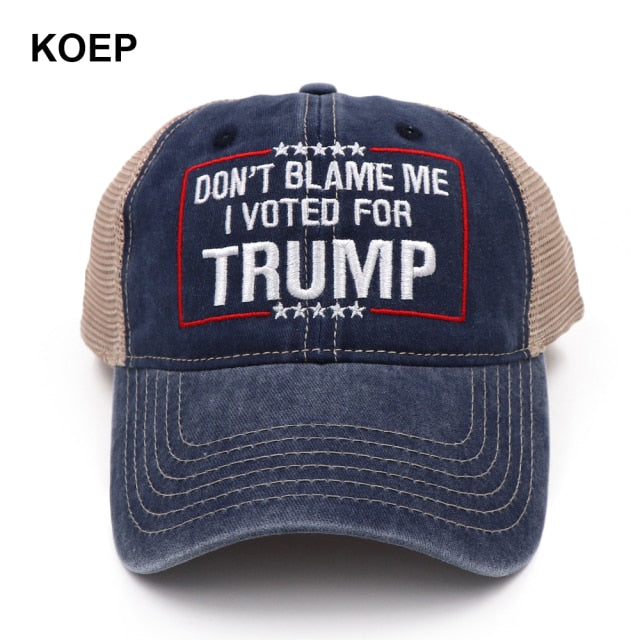New Donald Trump 2024 Cap Washed Mesh