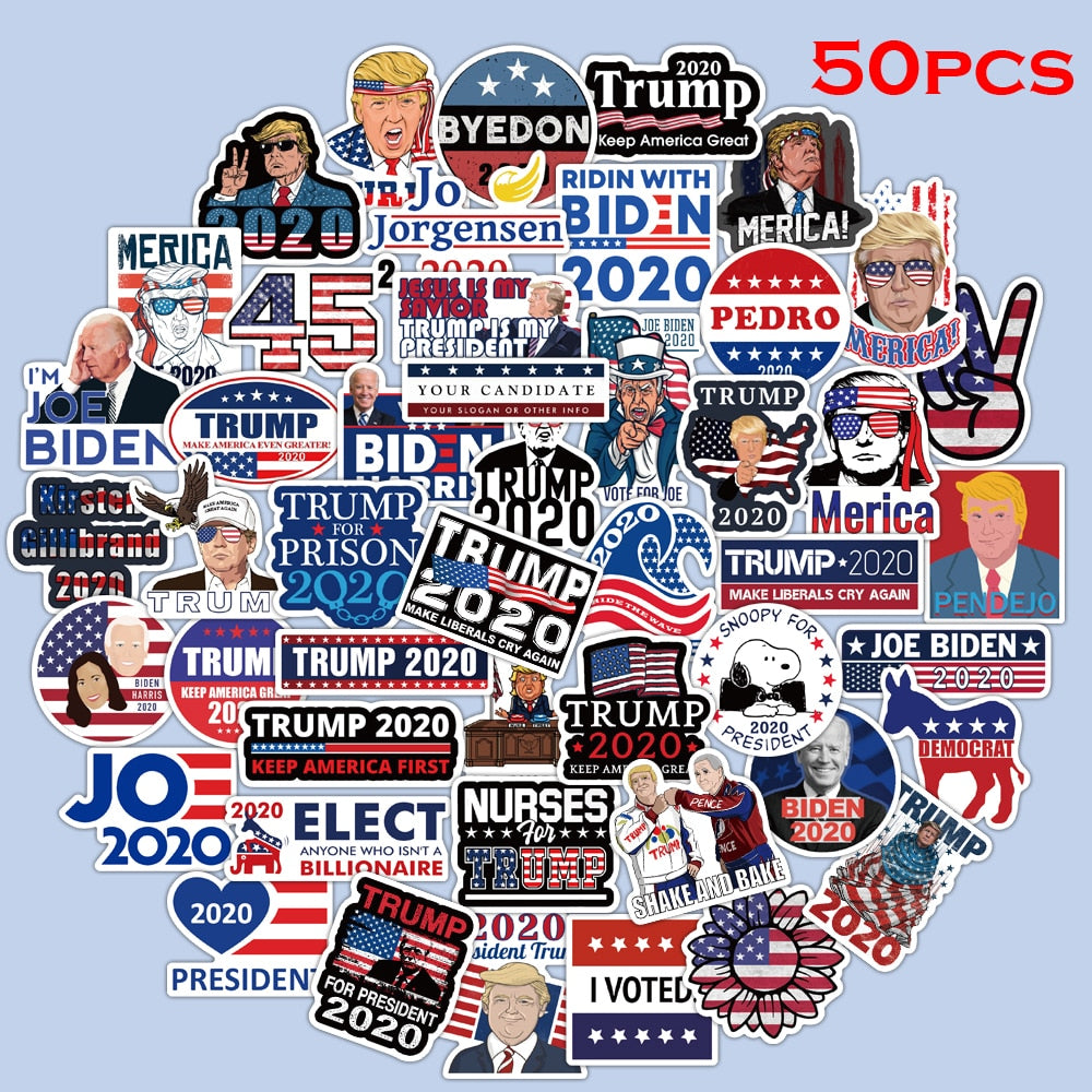 Halloween President Donald Trump Stickers PVC