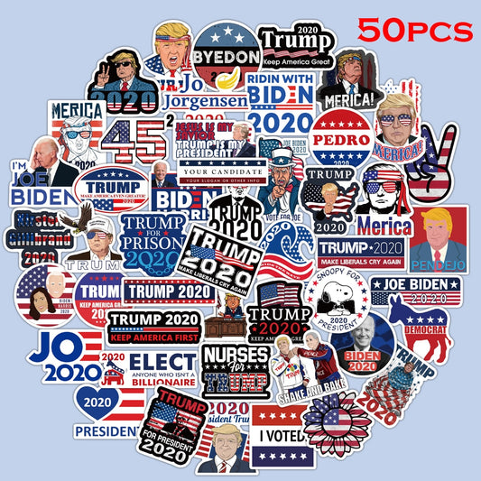 Halloween President Donald Trump Stickers PVC