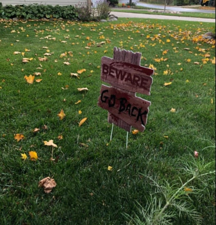 Warning Tape Sign Halloween Props Window Props