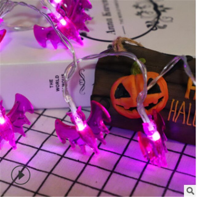 Halloween String Lights Eyeball Purple