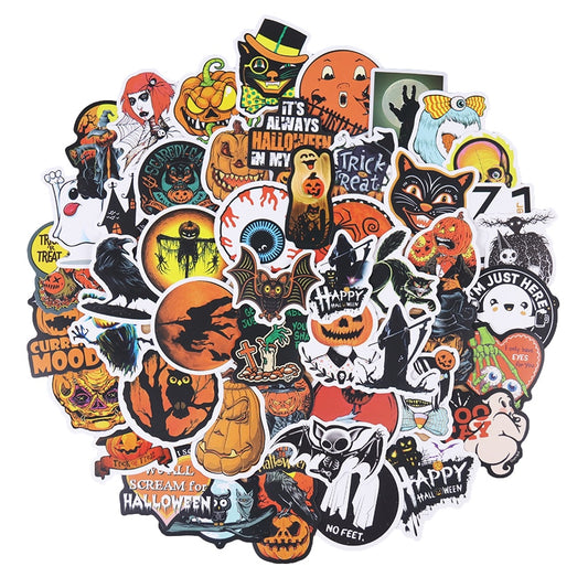 Colorful Halloween Graffiti Stickers For Decoration