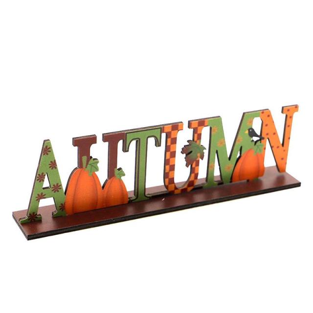 Wooden Letter Ornament For Halloween Decoration