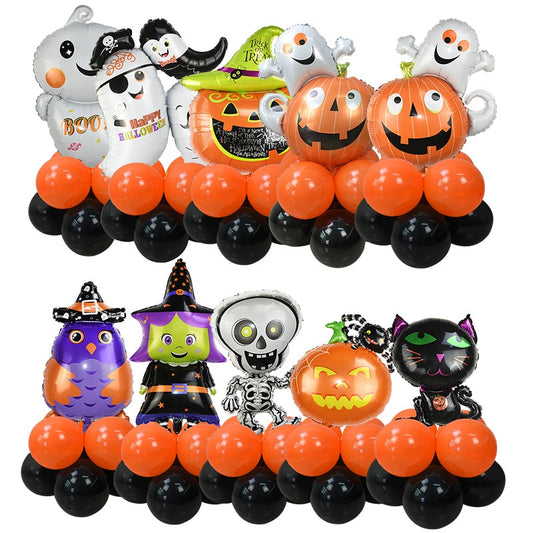 Pumpkin Ghost Witch Stand Balloon Kit