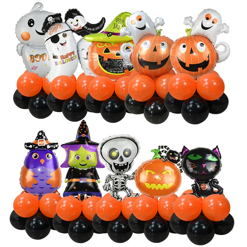 Halloween Pumpkin Ghost Witch Stand Balloon Kit