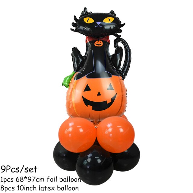 Pumpkin Ghost Witch Stand Balloon Kit