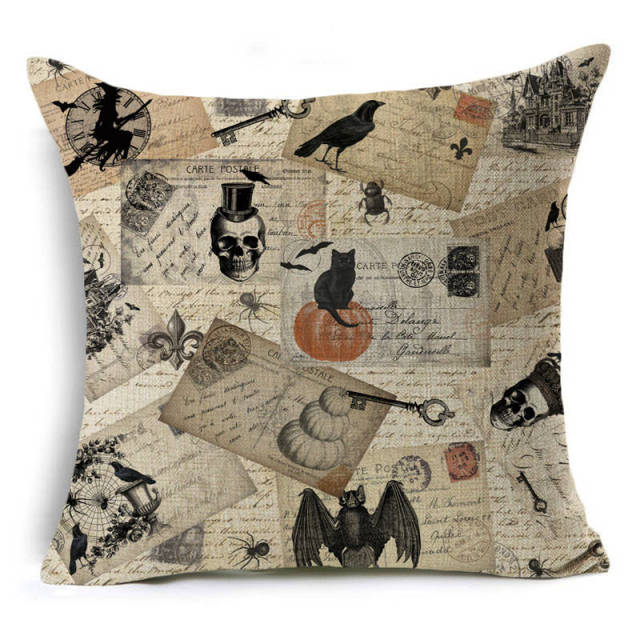 Halloween retro pattern Cushion Cover