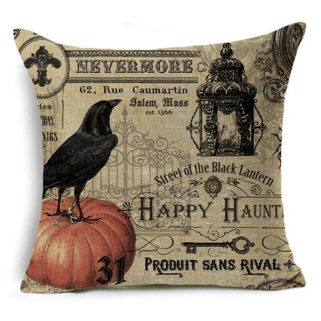 Halloween retro pattern Cushion Cover
