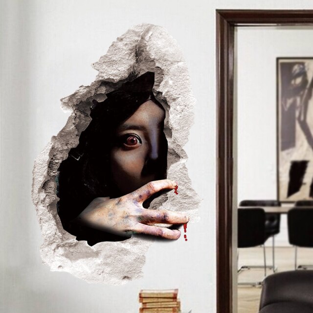 Horrible Bloody Women Wall Stickers For Halloween