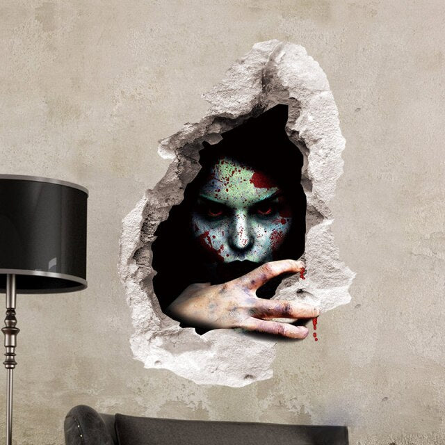 Horrible Bloody Women Wall Stickers For Halloween