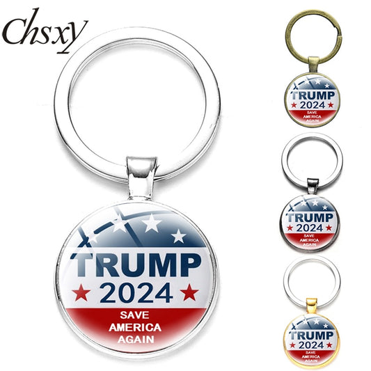 Halloween Donald Trump Support Round Keychain accessory