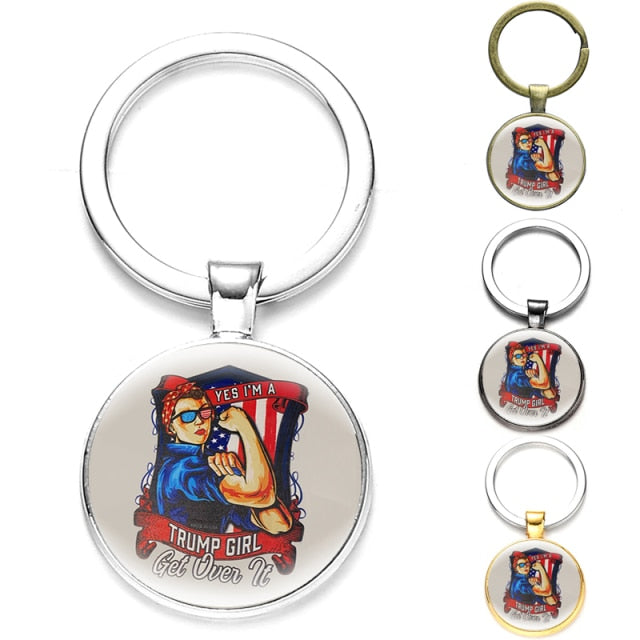 Donald Trump Support Round Keychain