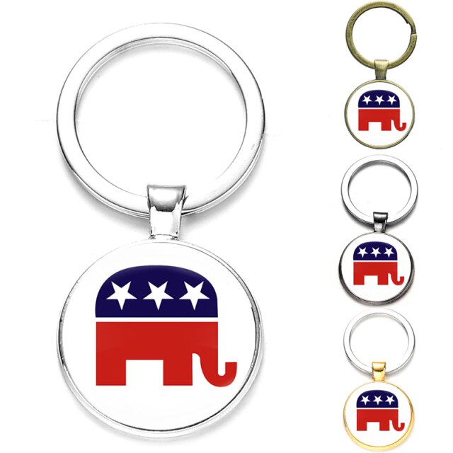 Donald Trump Support Round Keychain