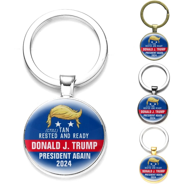 Donald Trump Support Round Keychain