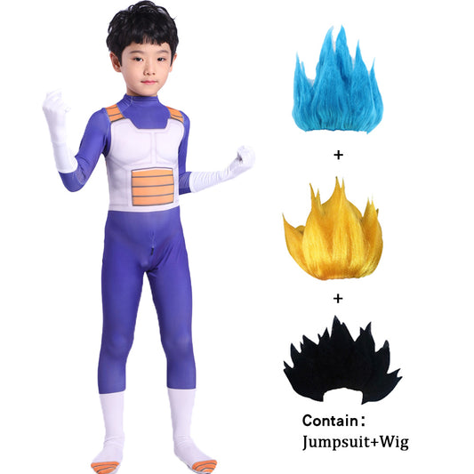 Halloween Anime Vegeta Cosplay Costume For Adult Kid