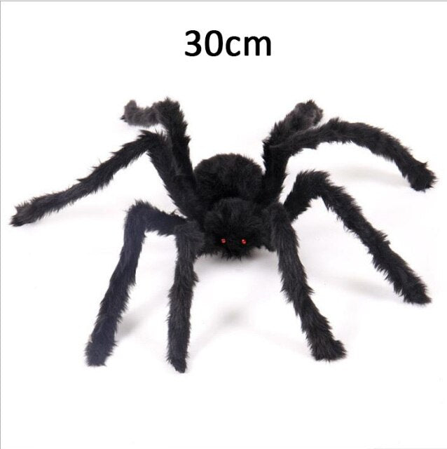 New Halloween Horrible Big Black Furry Fake Spider