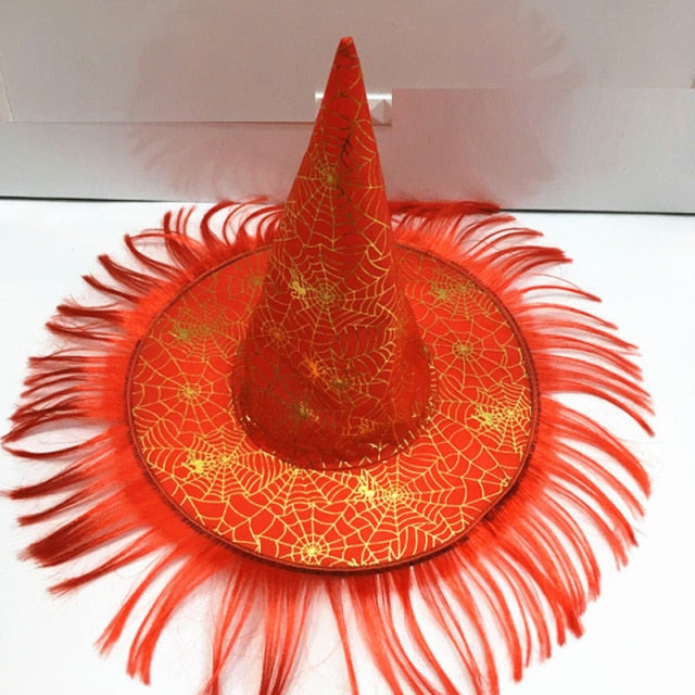 Witch Masquerade Ribbon Wizard Hat