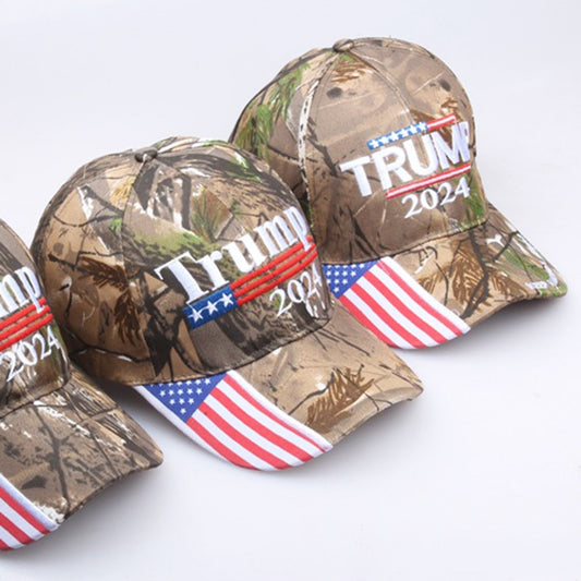 Halloween New Donald Trump 2024 Cap Camouflage for adults