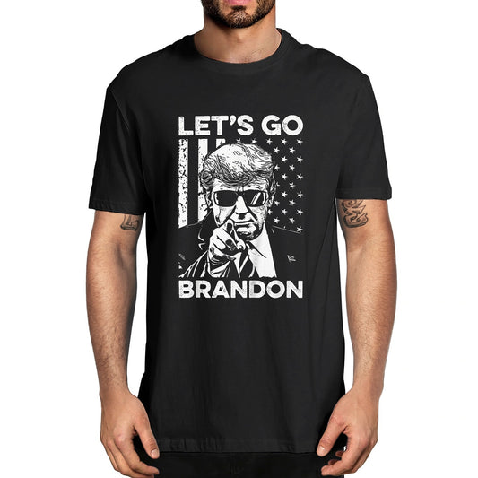 Halloween MEN T SHIRT Lets Go Brandon Trump And America Flag for adults
