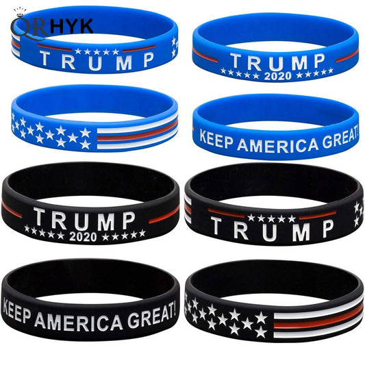 Halloween Trump Keep America Great 2020 Silicone WristBand accessory