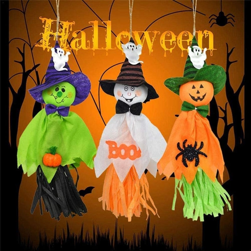 Halloween hanging ghost decorations set