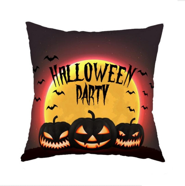 Flannel Pumpkin Pillow Cover For Halloween