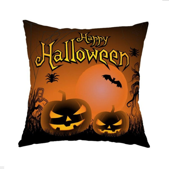 Flannel Pumpkin Pillow Cover For Halloween