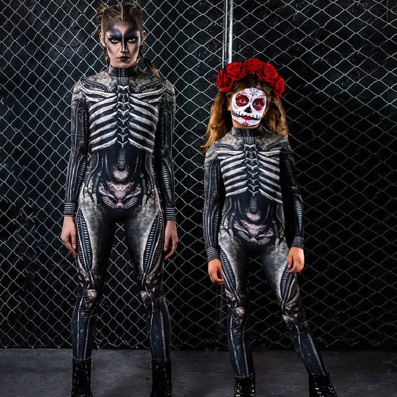 Horror Skeleton Jumpsuit For Halloween