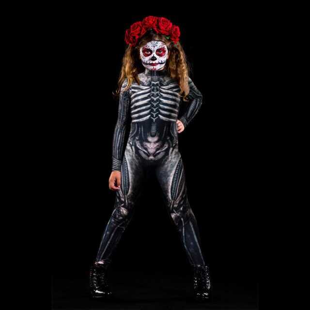 Horror Skeleton Jumpsuit For Halloween