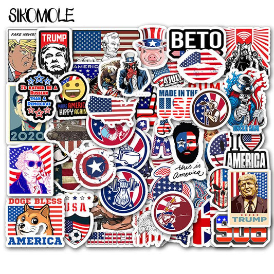 Halloween President Donald Trump Cartoon Stickers