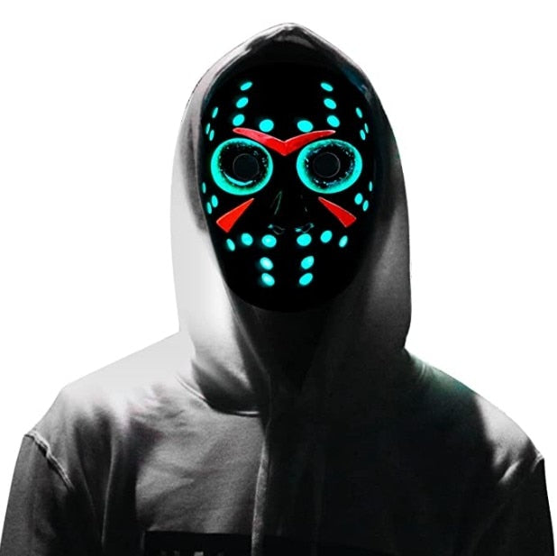 Full Face Glowing Neon Mask