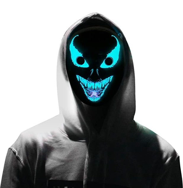 LED Light Up Halloween Venom Mask
