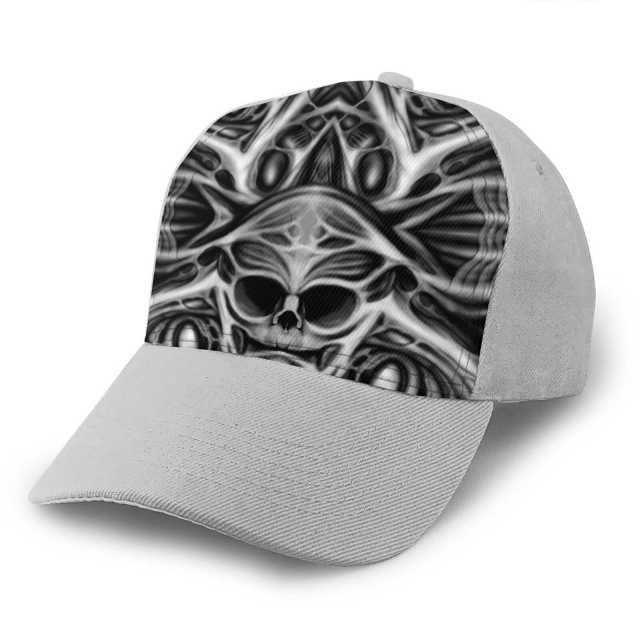 Biomechanical Skull Printed Cap