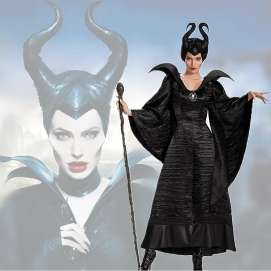 Maleficent Evil Witch Luxury Long Dress